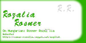 rozalia rosner business card